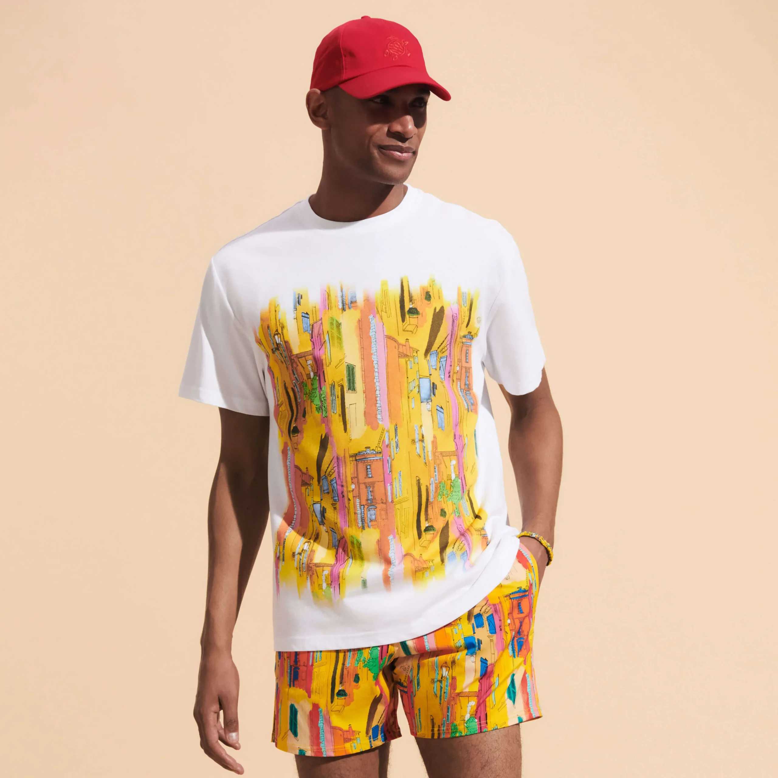 Vilebrequin Men Organic Cotton T-Shirt Sunny Streets*Men T-Shirts