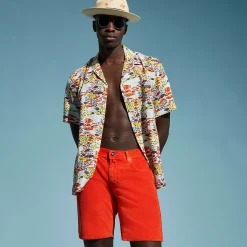 Vilebrequin Men 5-Pocket Corduroy 2000 Lines Bermuda Shorts*Men Bermuda Shorts