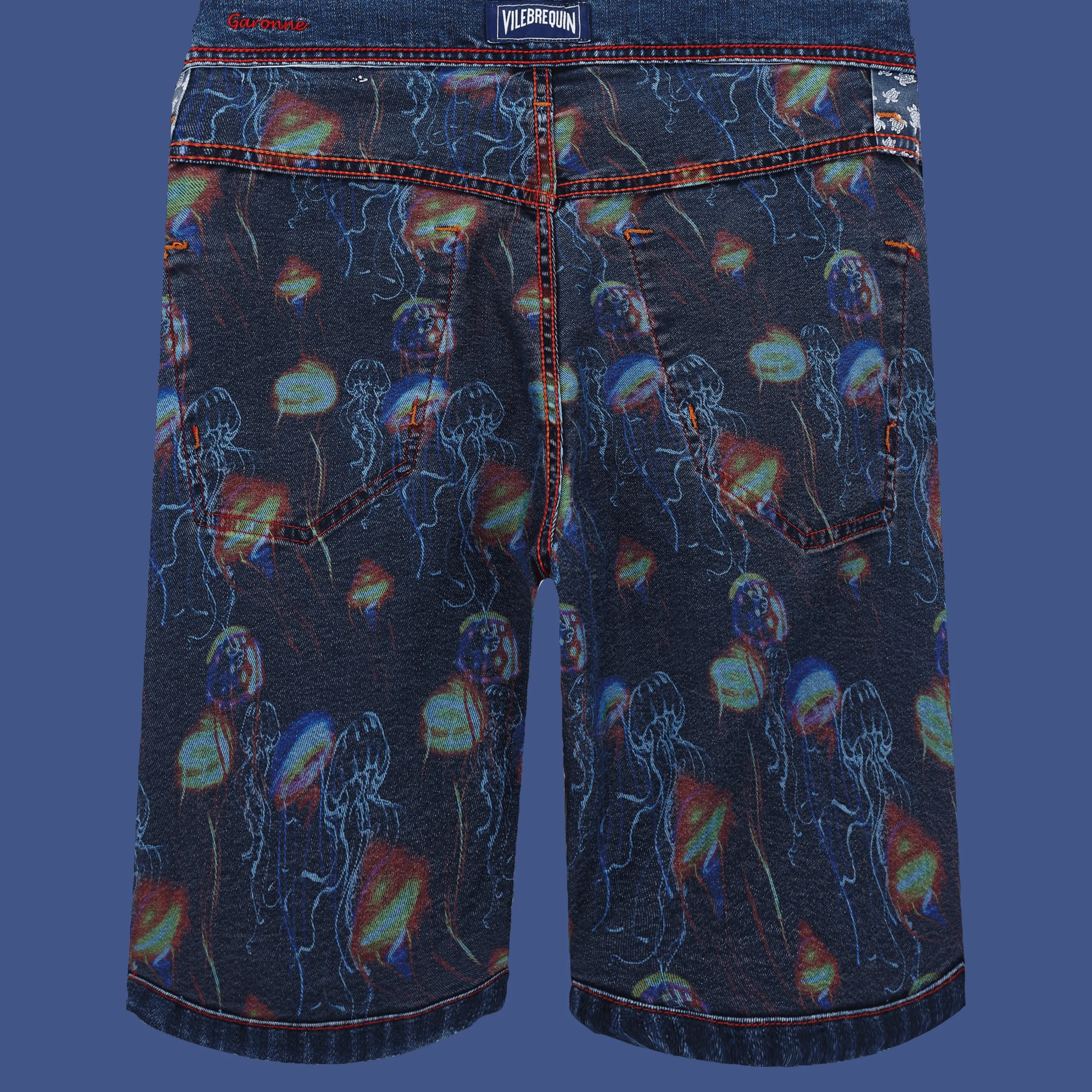 Vilebrequin Men 5-Pockets Denim Bermuda Neo Medusa*Men Bermuda Shorts