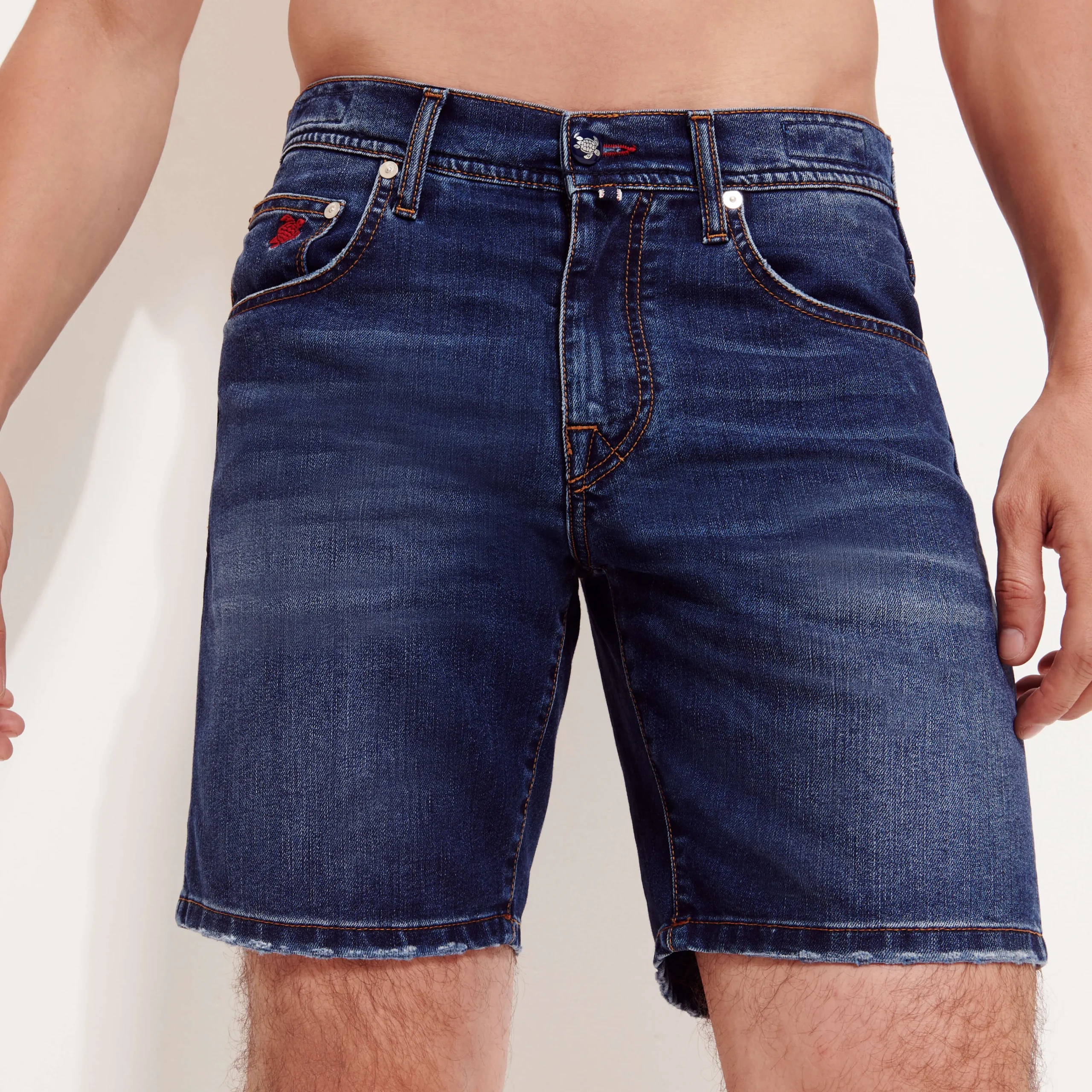 Vilebrequin Men 5-Pockets Denim Bermuda Neo Medusa*Men Bermuda Shorts
