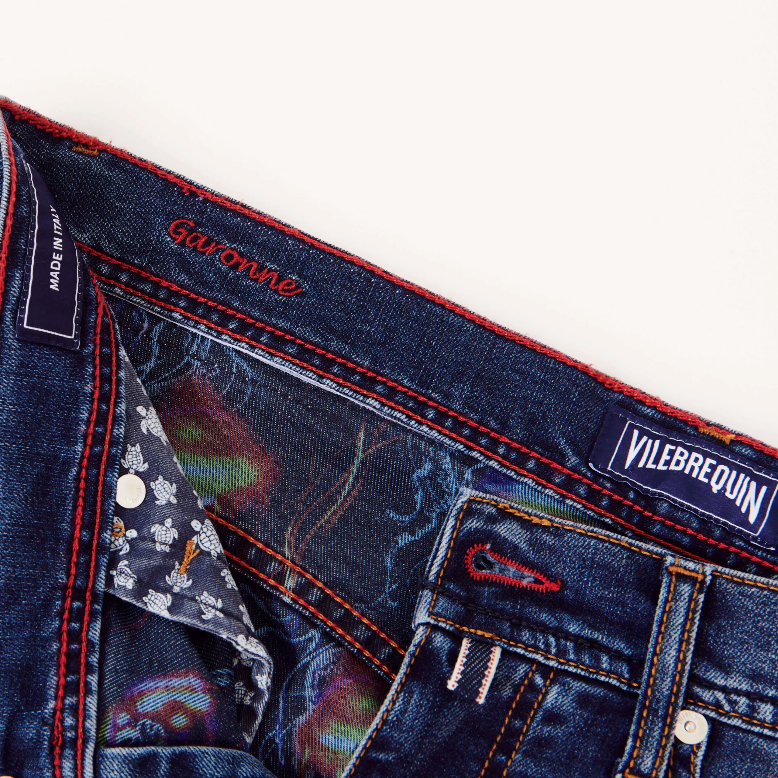 Vilebrequin Men 5-Pockets Denim Bermuda Neo Medusa*Men Bermuda Shorts