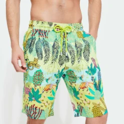 Vilebrequin Men Printed Linen Bermuda Jungle Rousseau*Men Bermuda Shorts