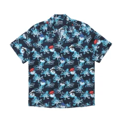 Vilebrequin Men Printed Linen Bowling Shirt - X Malbon*Men Shirts