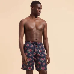 Vilebrequin Men Stretch Long Swim Trunks Provencal Turtles*Men The Long