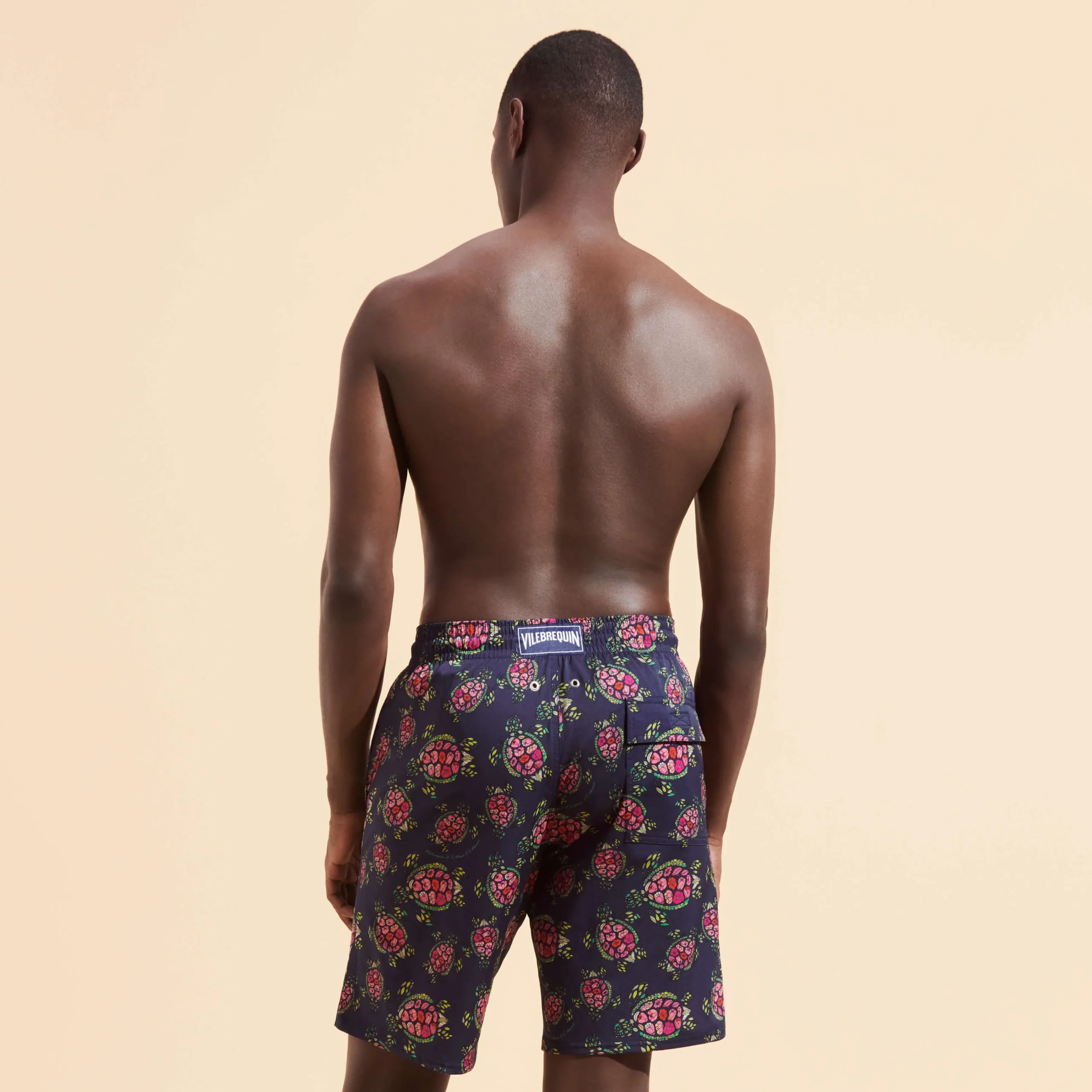 Vilebrequin Men Stretch Long Swim Trunks Provencal Turtles*Men The Long