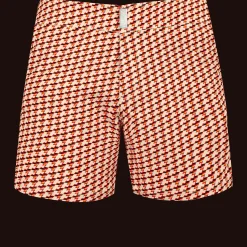 Vilebrequin Men Stretch Short Swim Trunks Flat Belt Micro Mouettes*Men The Flat Belt