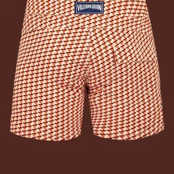 Vilebrequin Men Stretch Short Swim Trunks Flat Belt Micro Mouettes*Men The Flat Belt
