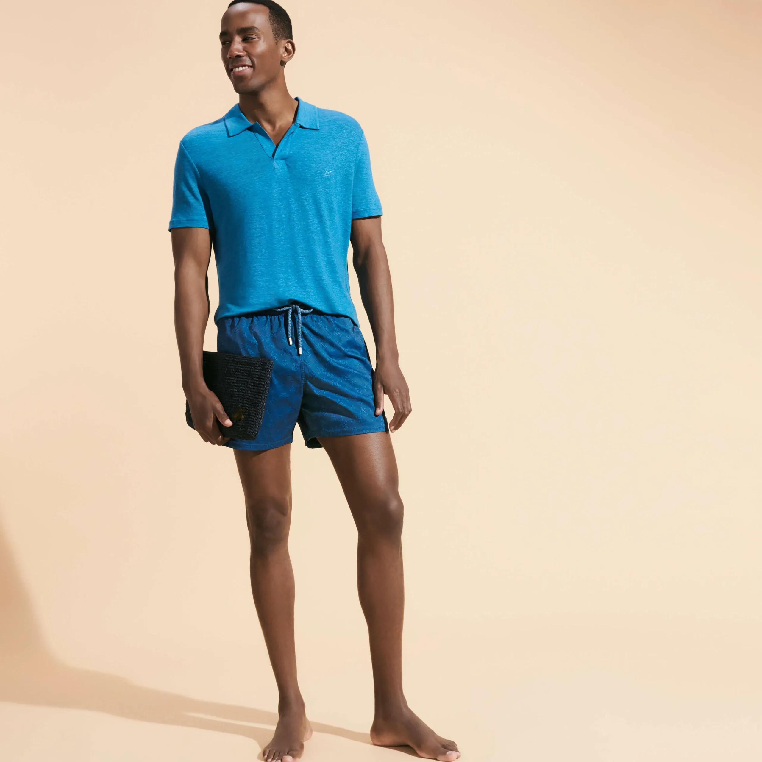 Vilebrequin Men Stretch Short Swim Trunks Jacquard Tortue*Men The Stretch Fabric