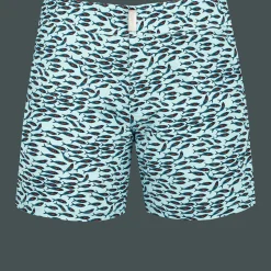 Vilebrequin Men Stretch Short Swim Trunks Flat Belt Gulf Stream*Men The Flat Belt