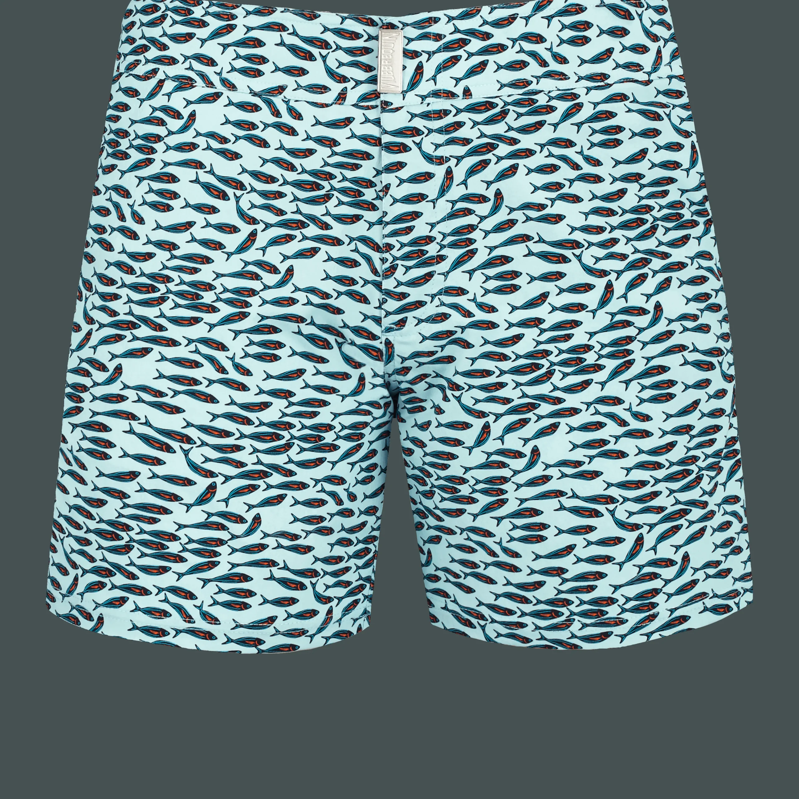 Vilebrequin Men Stretch Short Swim Trunks Flat Belt Gulf Stream*Men The Flat Belt