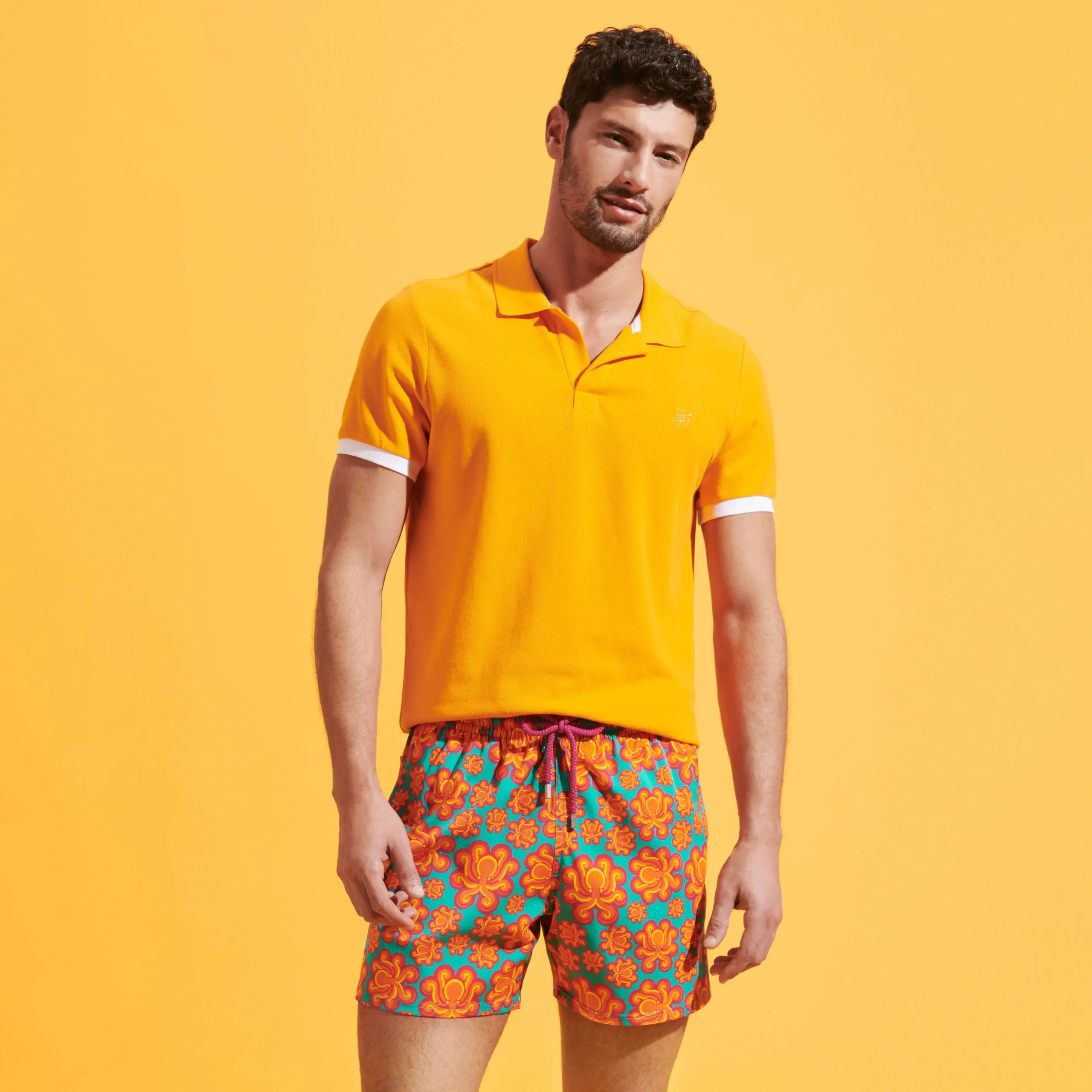 Vilebrequin Men Stretch Swim Shorts Poulpes Neon*Men The Stretch Fabric