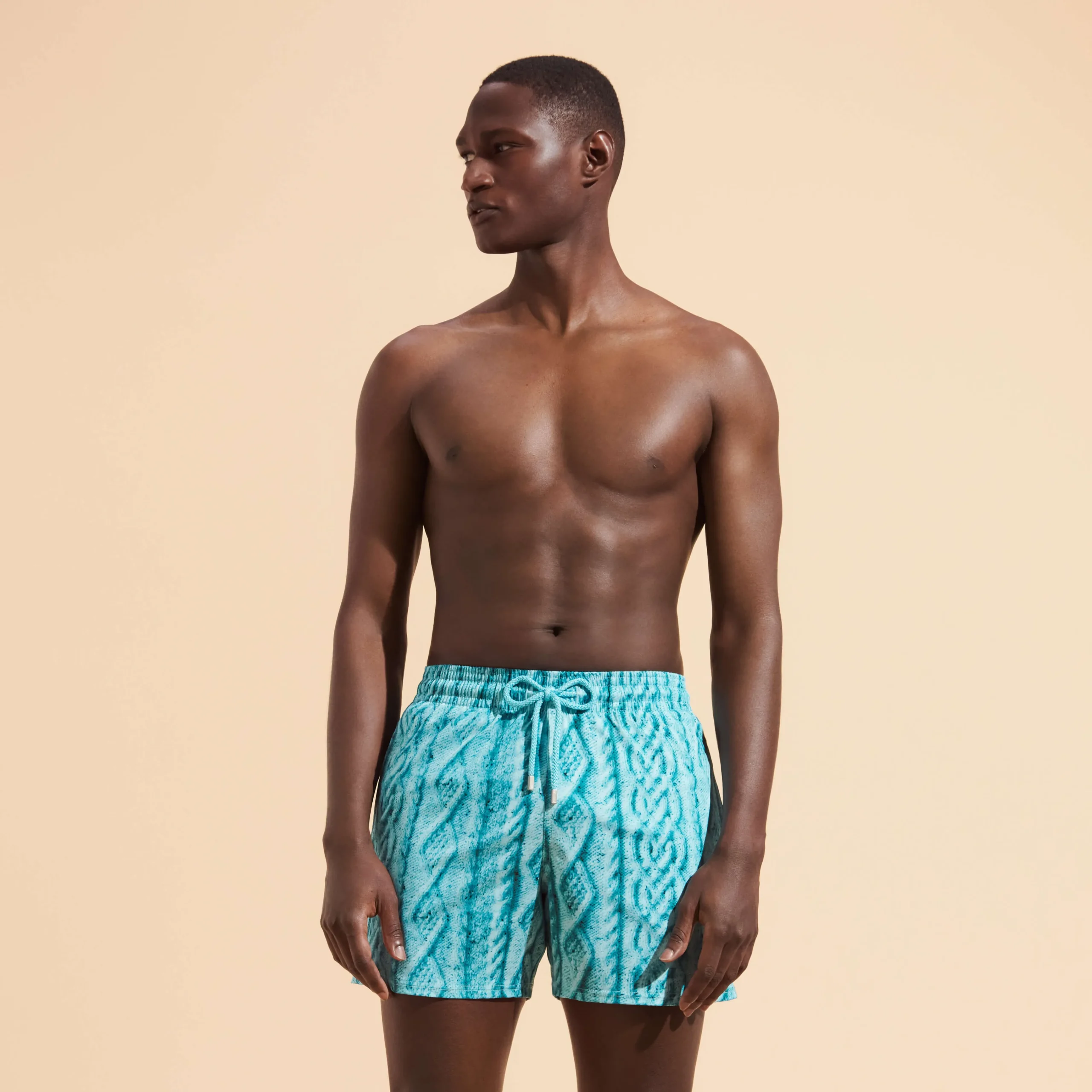 Vilebrequin Men Stretch Swim Trunks Aran Knit*Men The Stretch Fabric