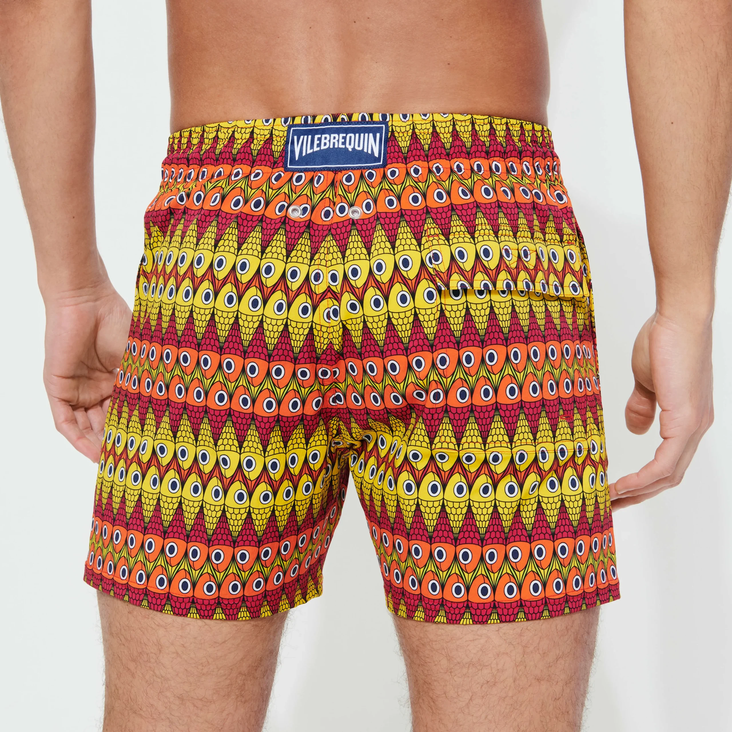 Vilebrequin Men Stretch Swim Trunks Fish On Line*Men The Stretch Fabric