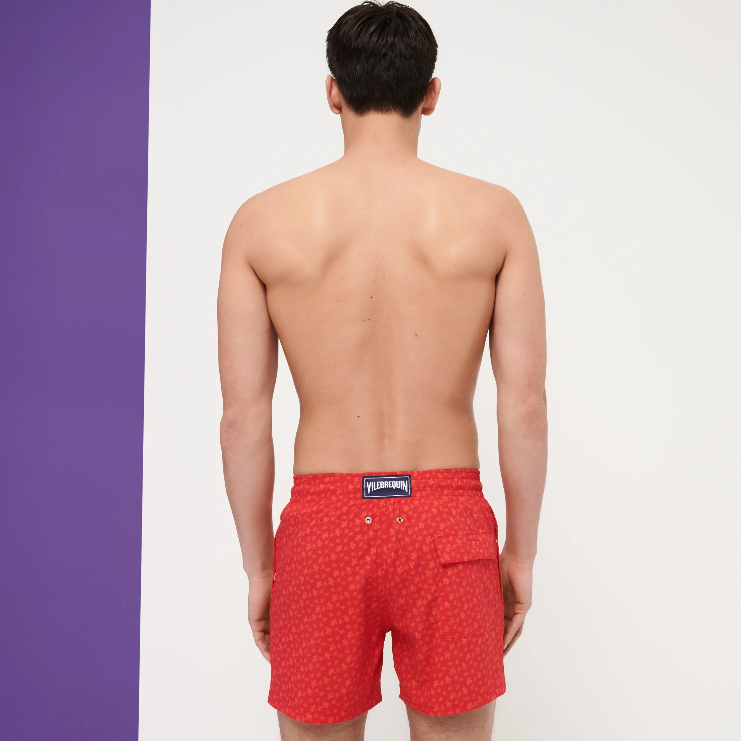 Vilebrequin Men Stretch Swim Trunks Micro Ronde Des Tortues*Men The Stretch Fabric