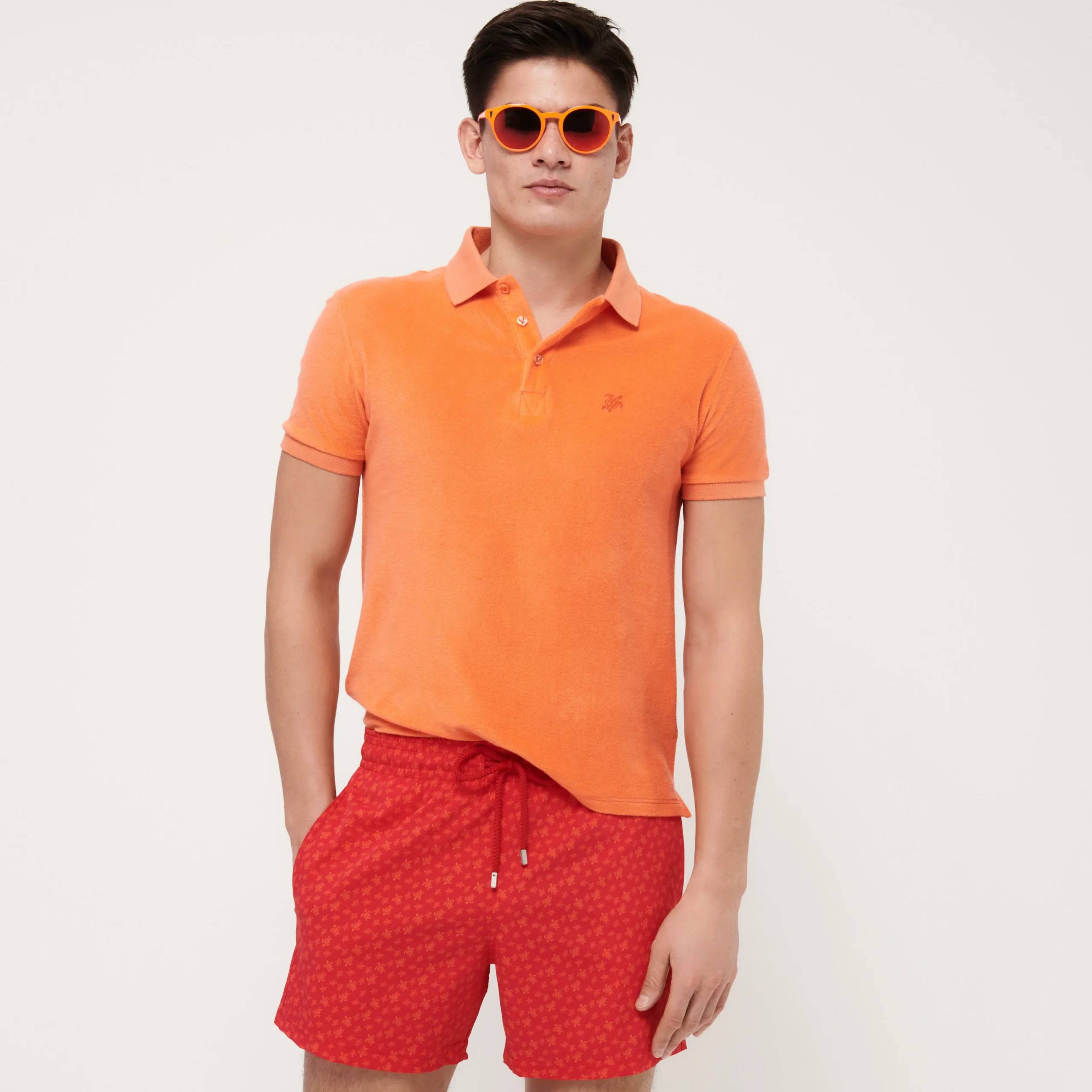 Vilebrequin Men Stretch Swim Trunks Micro Ronde Des Tortues*Men The Stretch Fabric