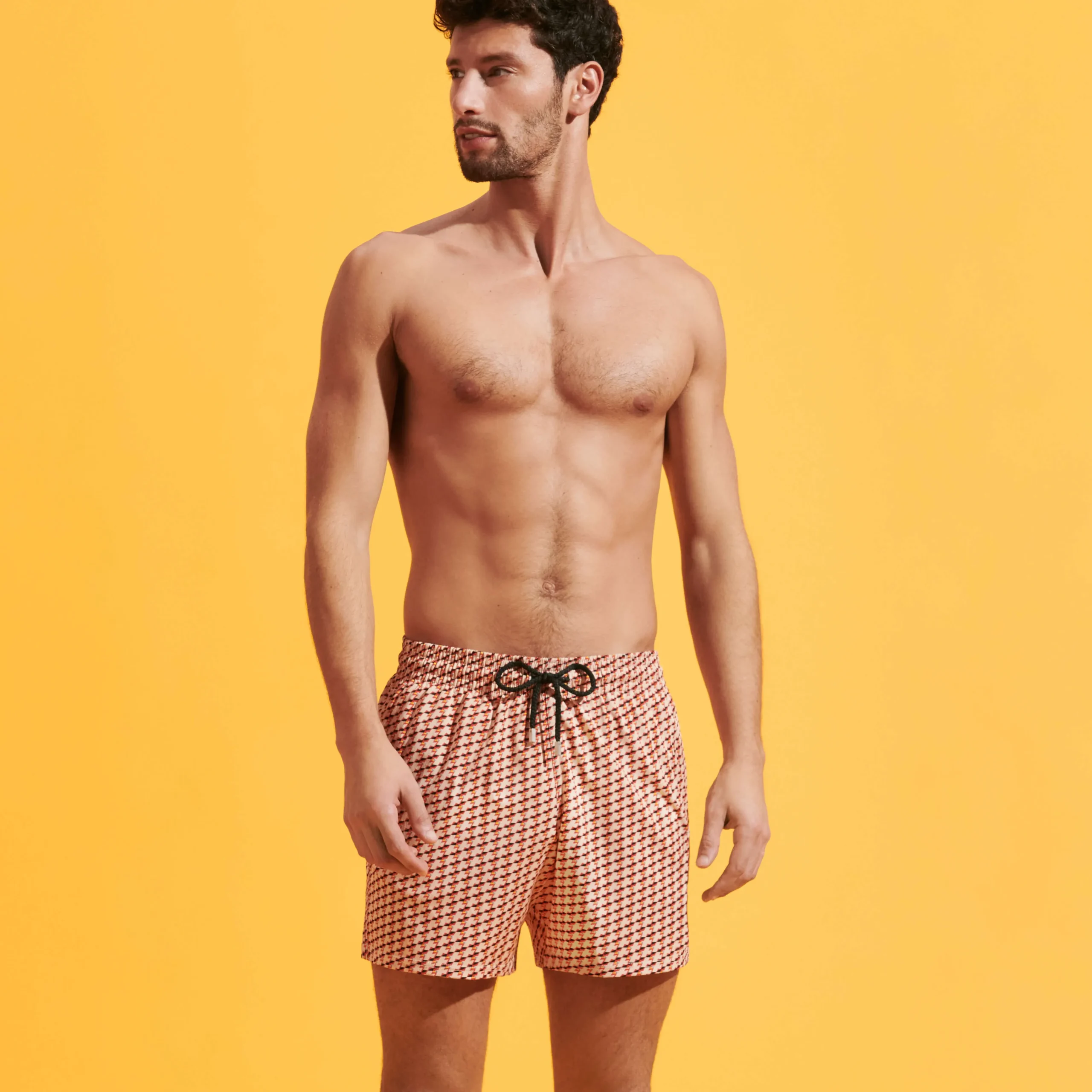 Vilebrequin Men Stretch Swim Trunks Micro Mouettes*Men The Stretch Fabric