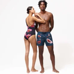 Vilebrequin Men Stretch Swim Trunks Passion - X Deux Femmes Noires*Men The Stretch Fabric