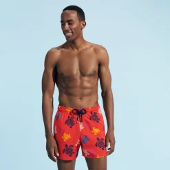 Vilebrequin Men Stretch Swim Trunks Ronde Des Tortues Multicolores*Men The Stretch Fabric