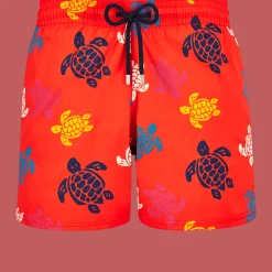 Vilebrequin Men Stretch Swim Trunks Ronde Des Tortues Multicolores*Men The Stretch Fabric