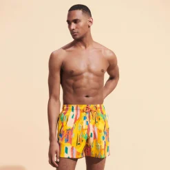Vilebrequin Men Stretch Swim Trunks Sunny Streets*Men The Stretch Fabric