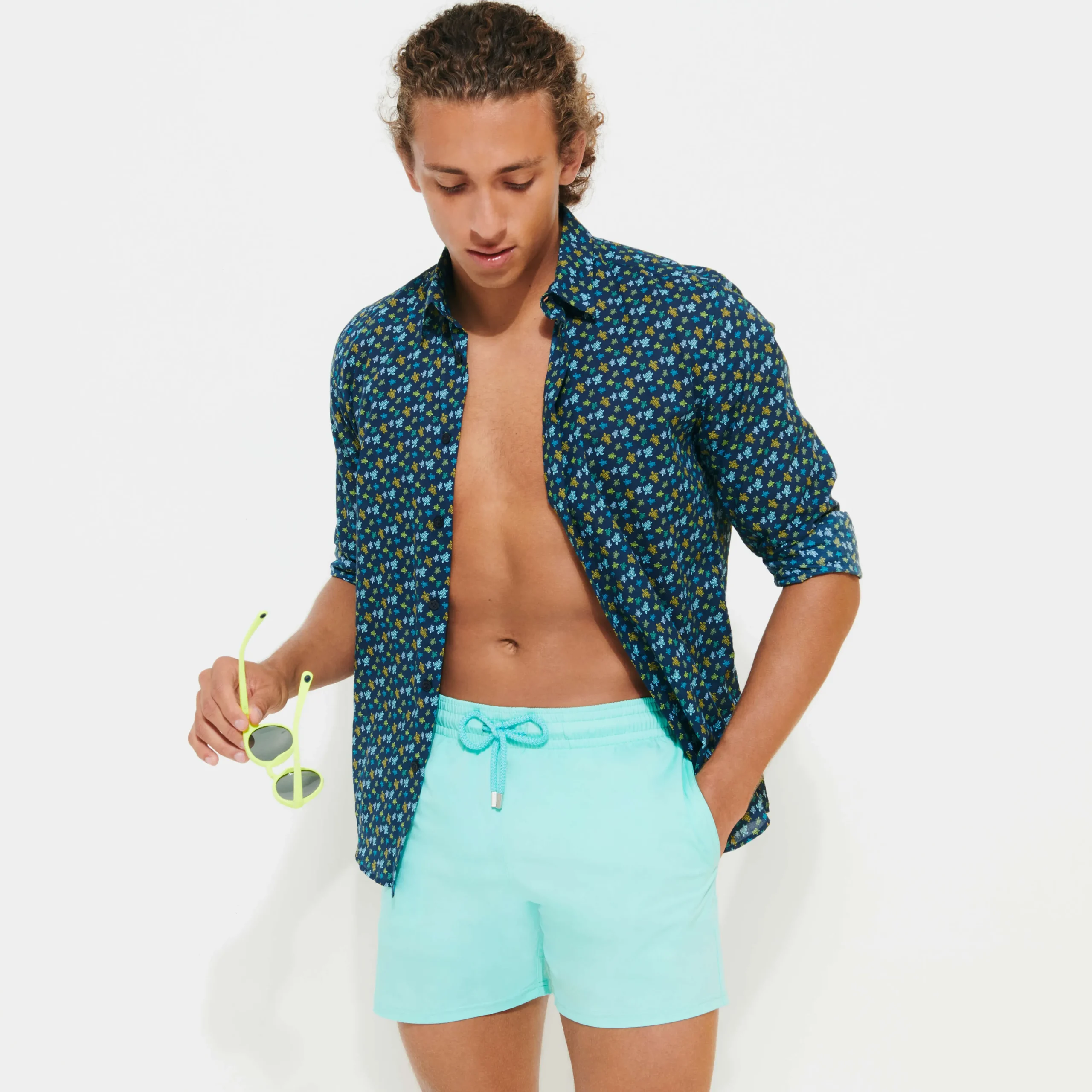 Vilebrequin Men Stretch Swim Trunks Solid*Men The Stretch Fabric