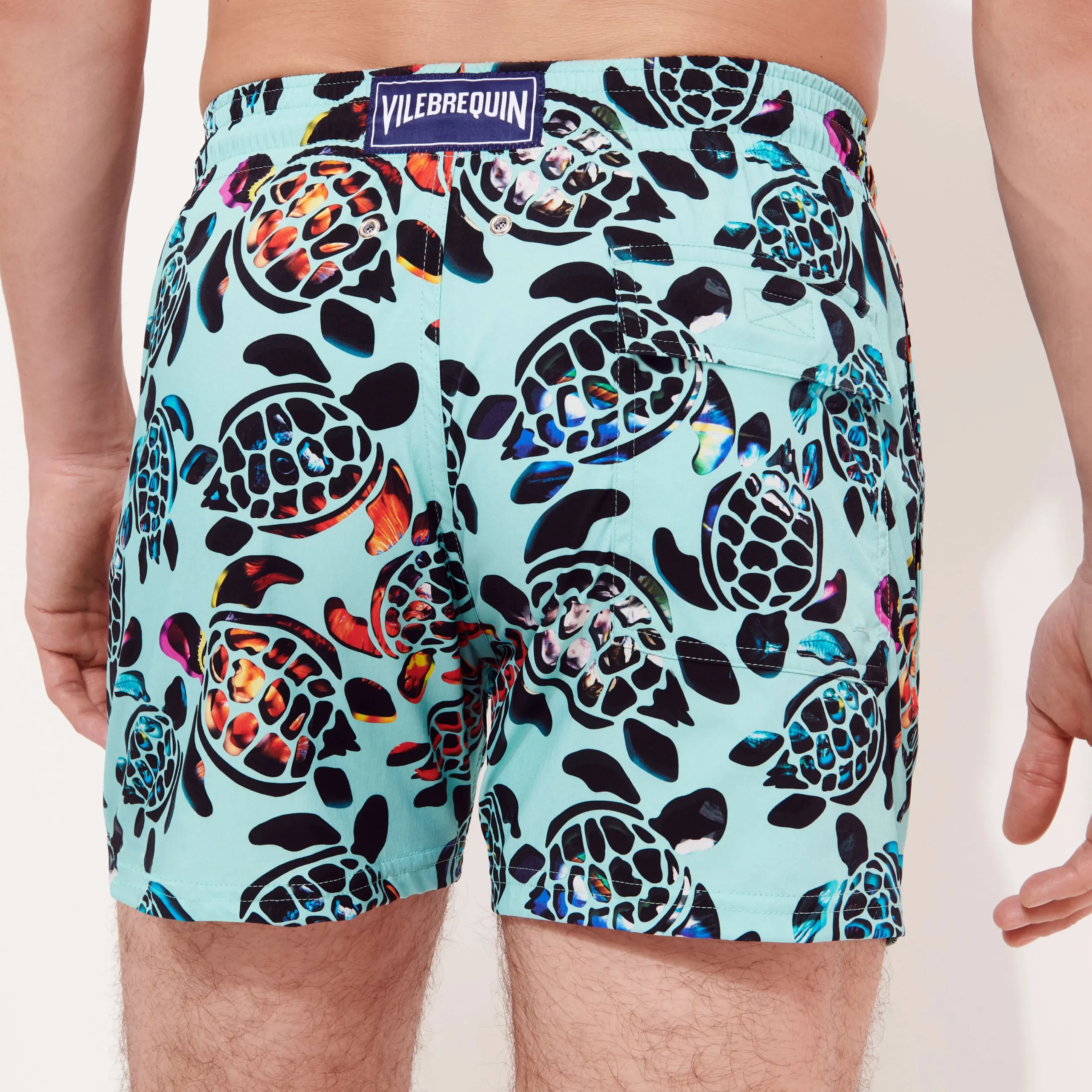 Vilebrequin Men Stretch Swim Trunks Screen Turtles*Men The Stretch Fabric