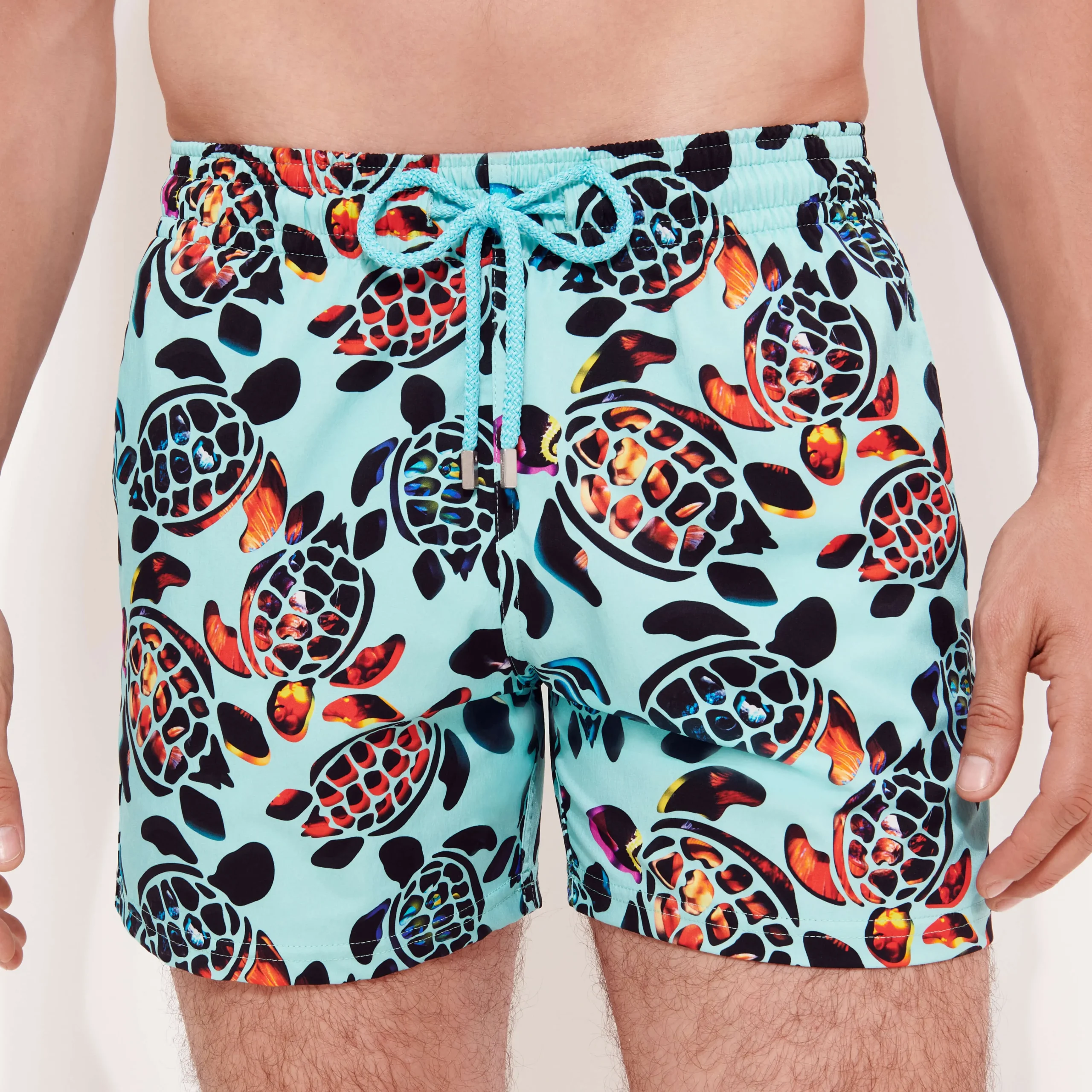 Vilebrequin Men Stretch Swim Trunks Screen Turtles*Men The Stretch Fabric