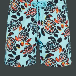 Vilebrequin Men Stretch Swim Trunks Screen Turtles*Men The Stretch Fabric