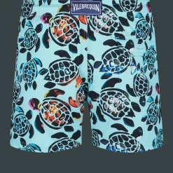 Vilebrequin Men Stretch Swim Trunks Screen Turtles*Men The Stretch Fabric