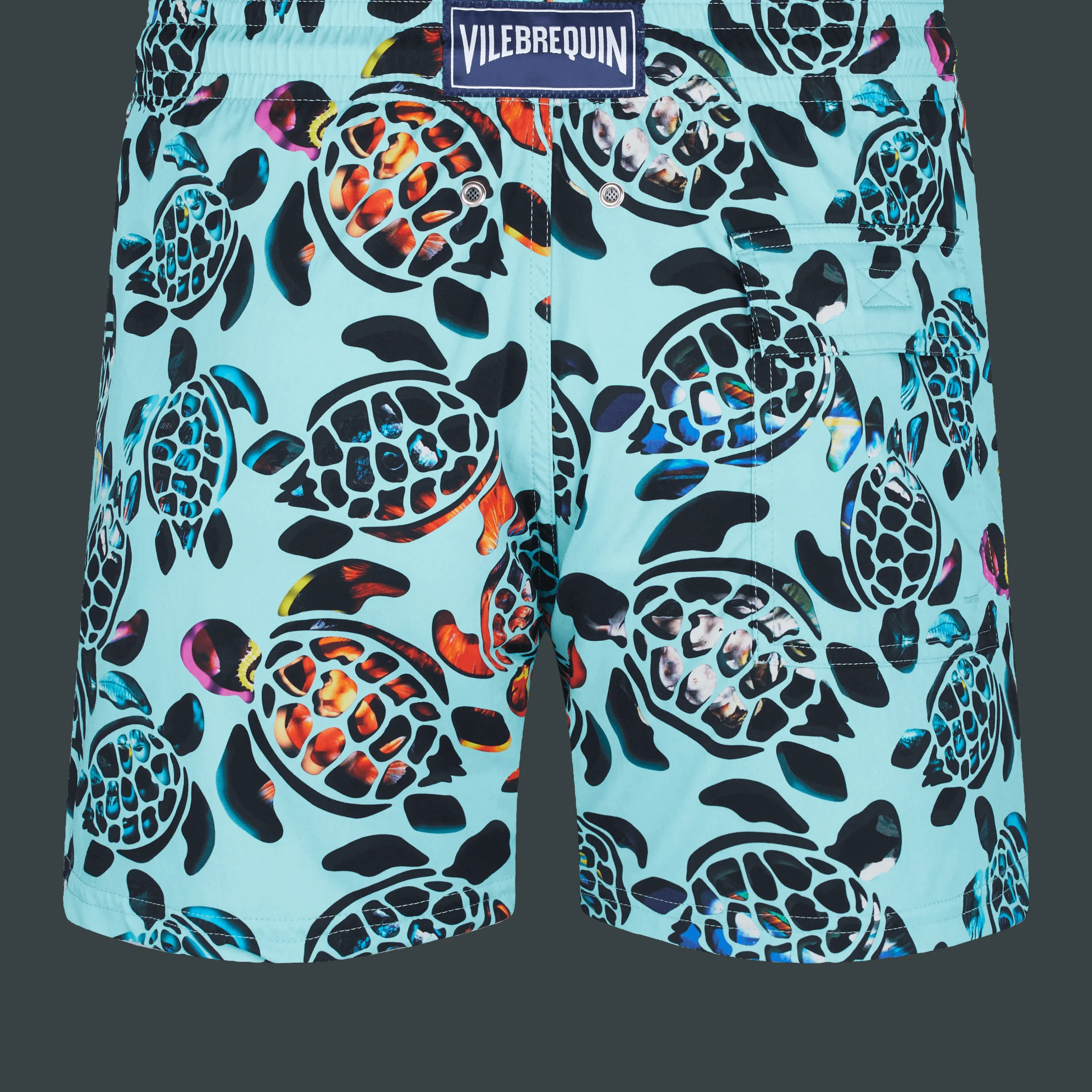 Vilebrequin Men Stretch Swim Trunks Screen Turtles*Men The Stretch Fabric