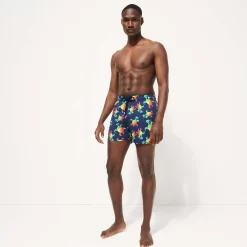 Vilebrequin Men Stretch Swim Trunks Tortues Rainbow Multicolor - X Kenny Scharf*Men The Stretch Fabric