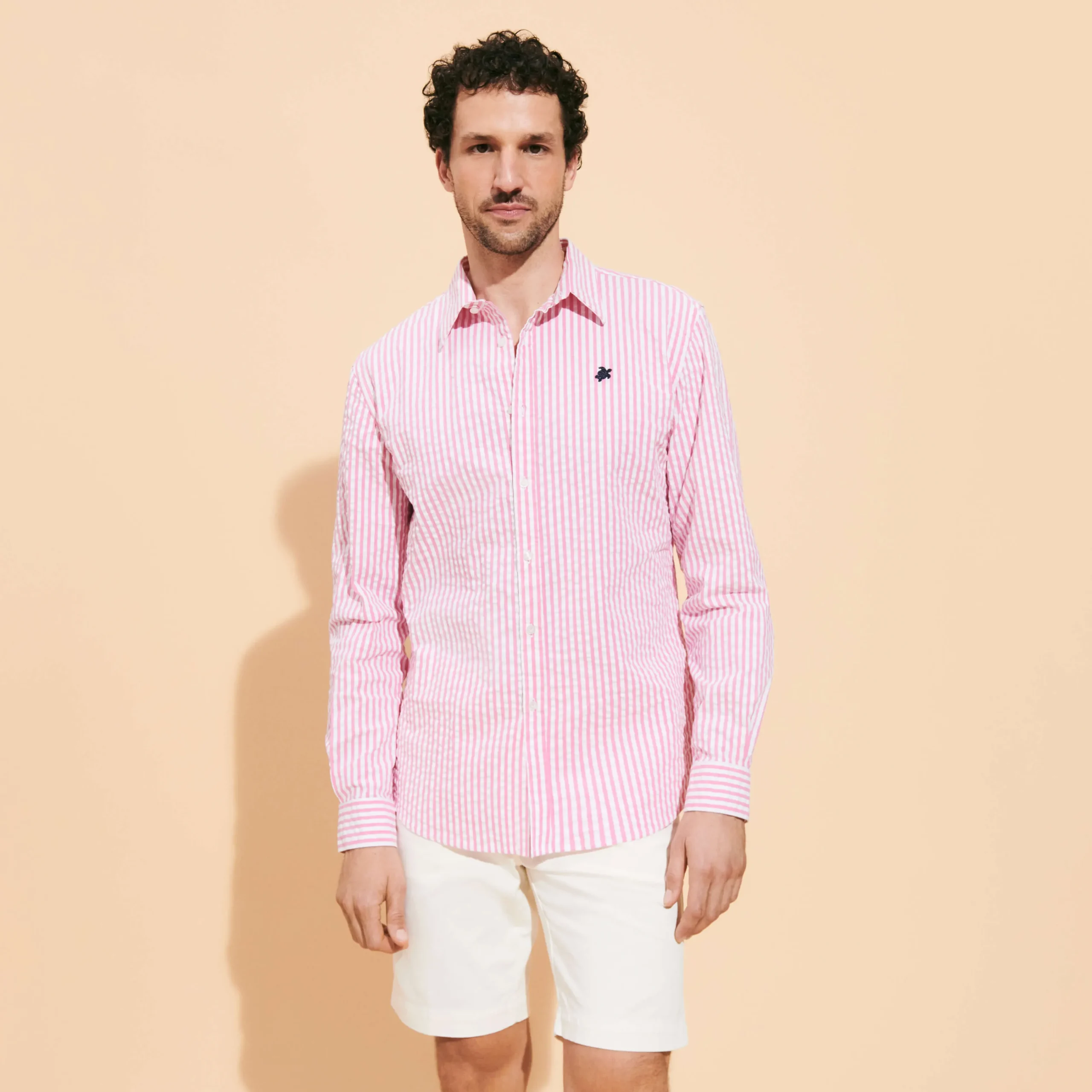 Vilebrequin Men Striped Seersucker Shirt*Men Shirts
