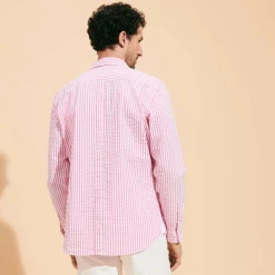 Vilebrequin Men Striped Seersucker Shirt*Men Shirts