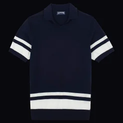 Vilebrequin Men Stripped Cotton Knit Polo*Men Polos