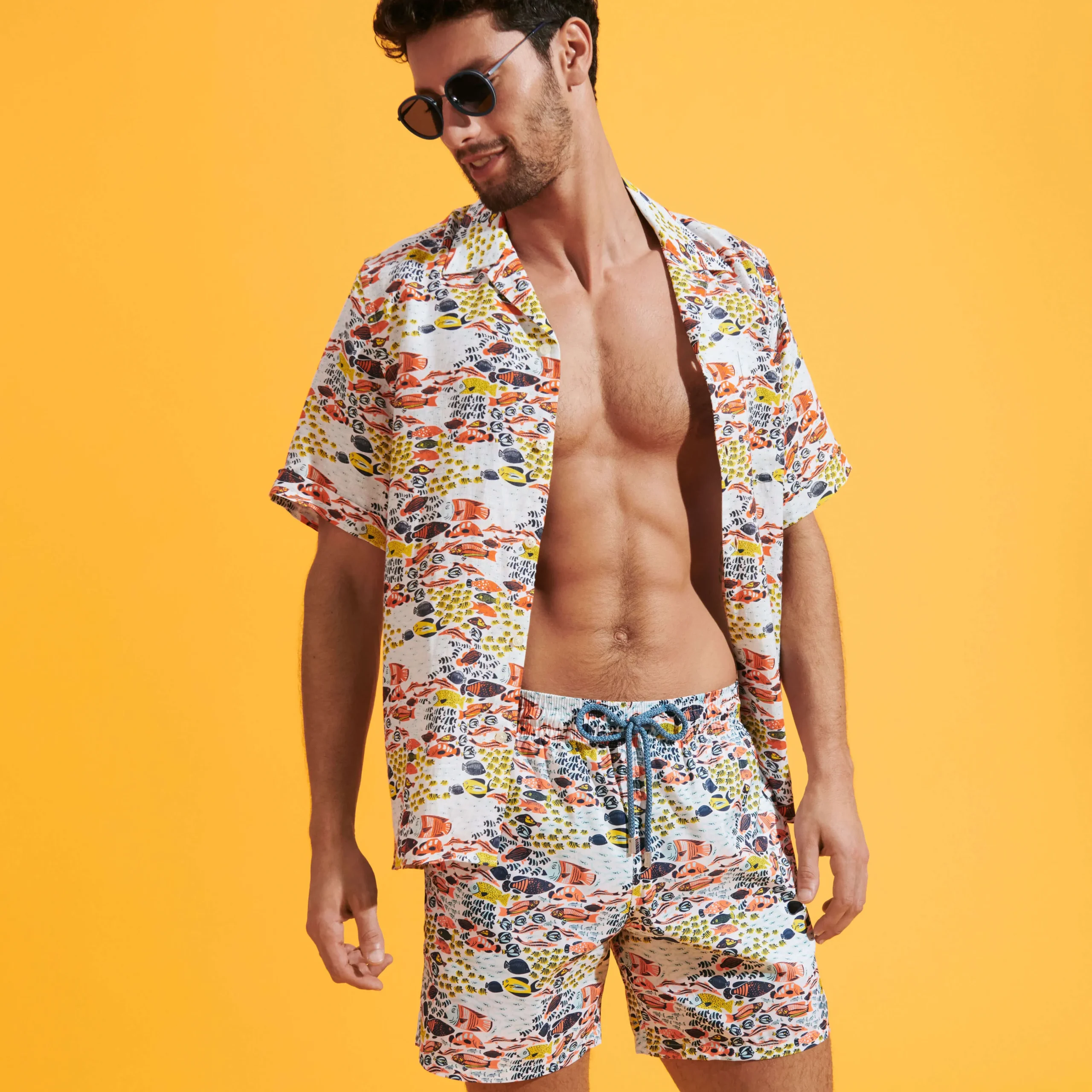 Vilebrequin Men Swim Shorts Ultra-Light And Packable Fish Family*Men The Light Fabric
