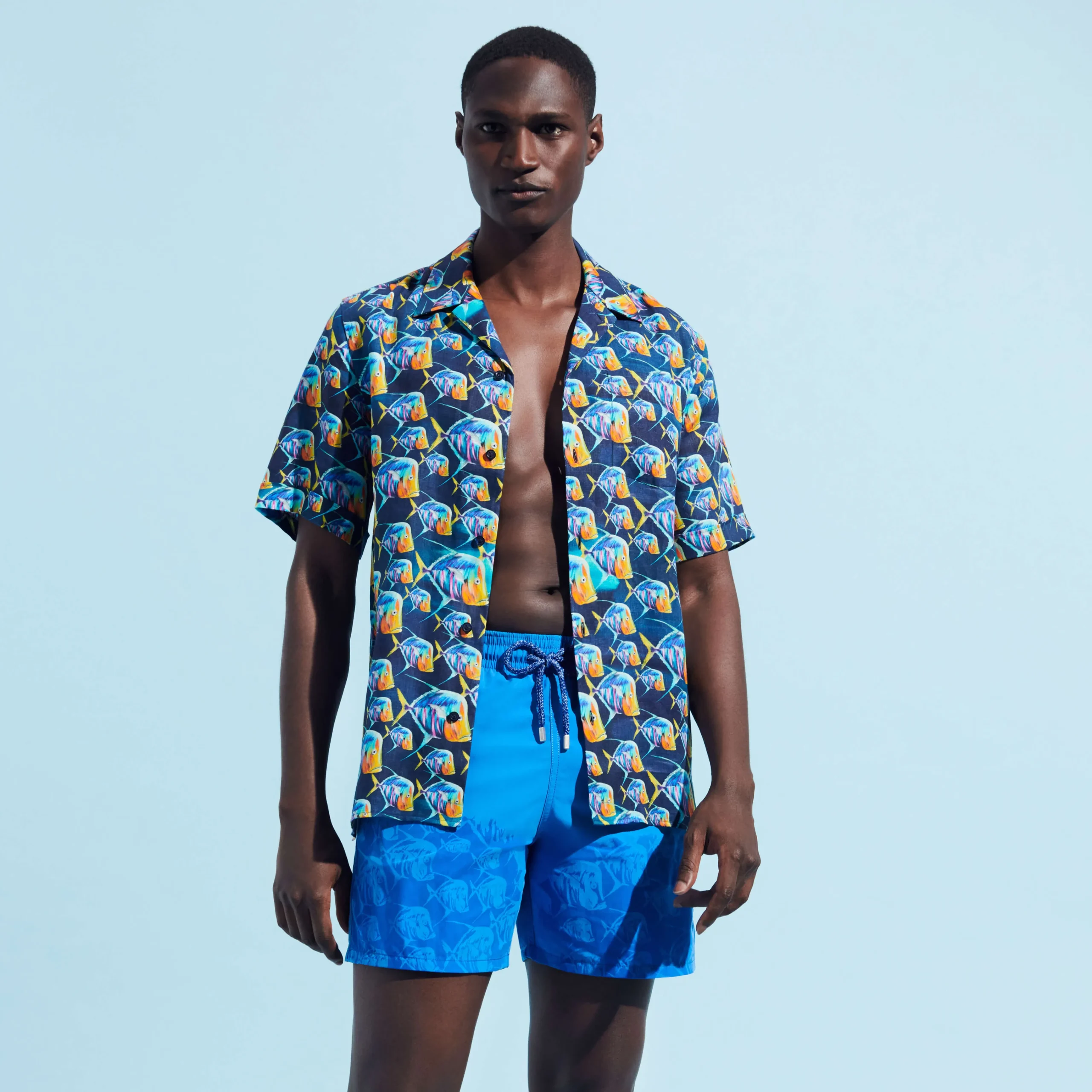 Vilebrequin Men Swim Shorts Water-Reactive Piranhas*Men The Iconic