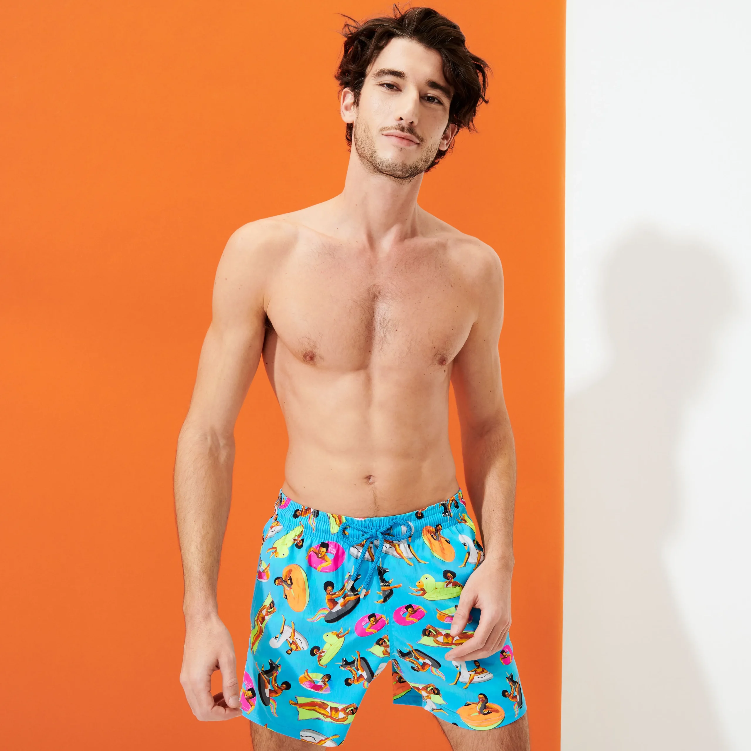 Vilebrequin Men Swim Trunks - X Derrick Adams*Men The Stretch Fabric