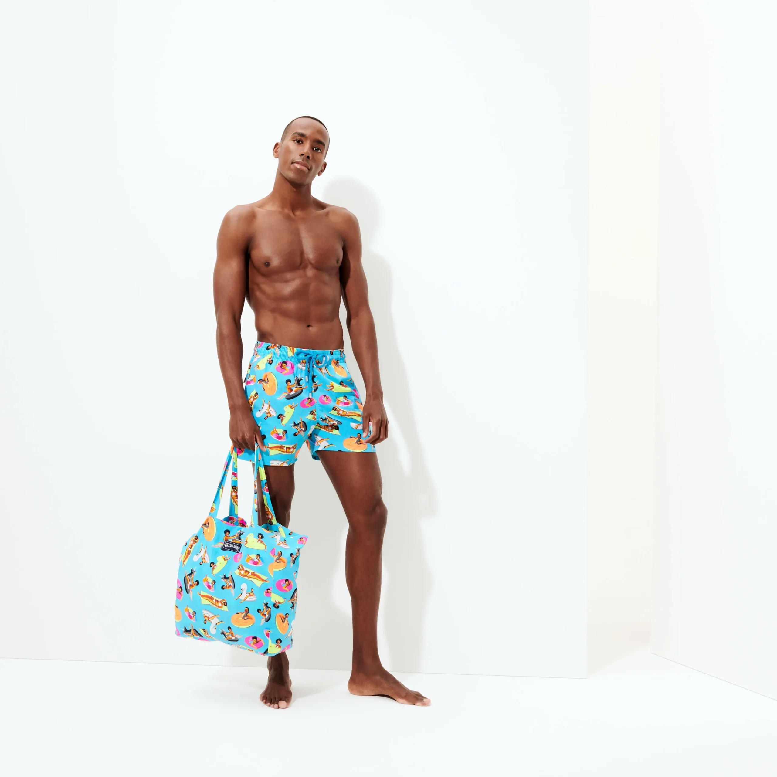 Vilebrequin Men Swim Trunks - X Derrick Adams*Men The Stretch Fabric