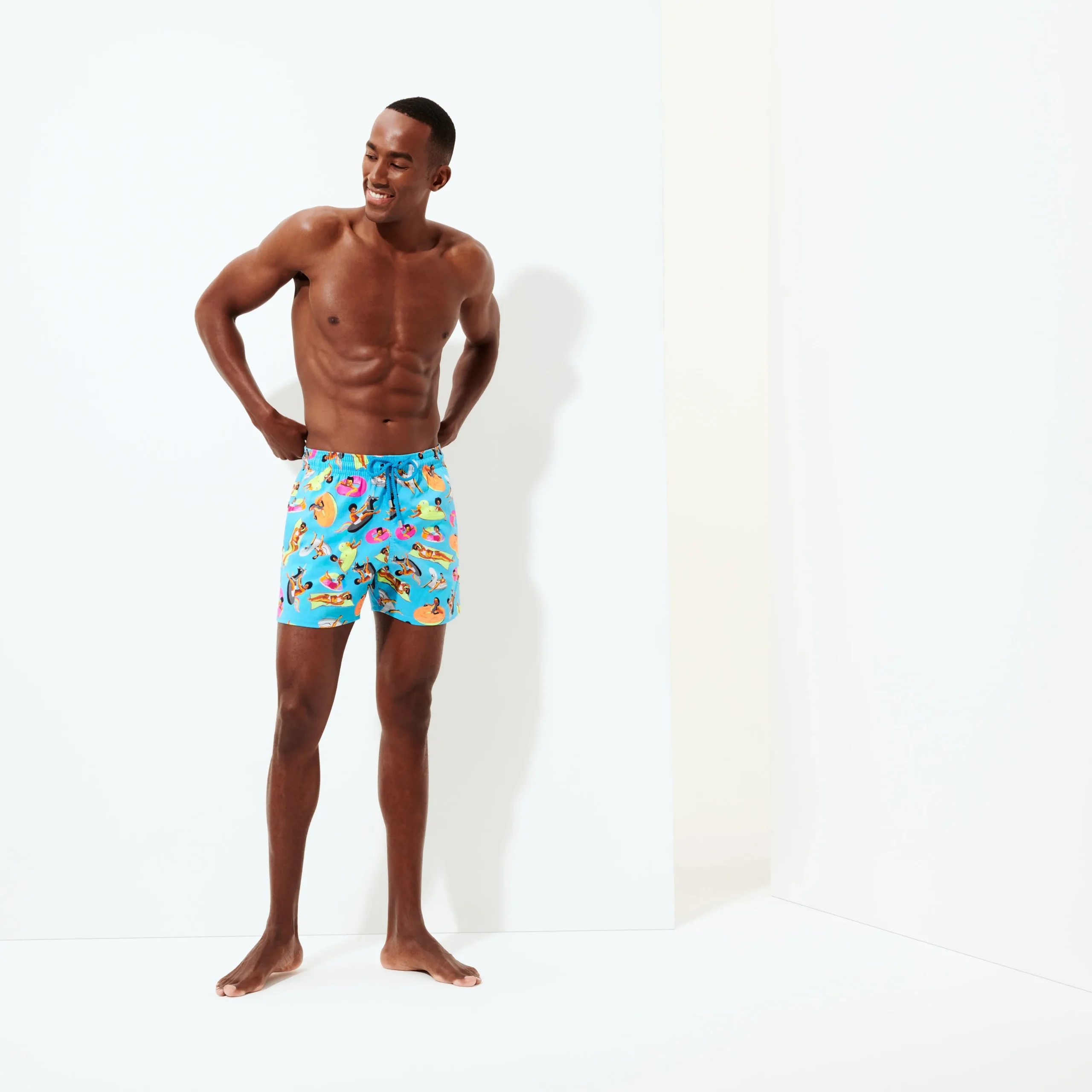 Vilebrequin Men Swim Trunks - X Derrick Adams*Men The Stretch Fabric