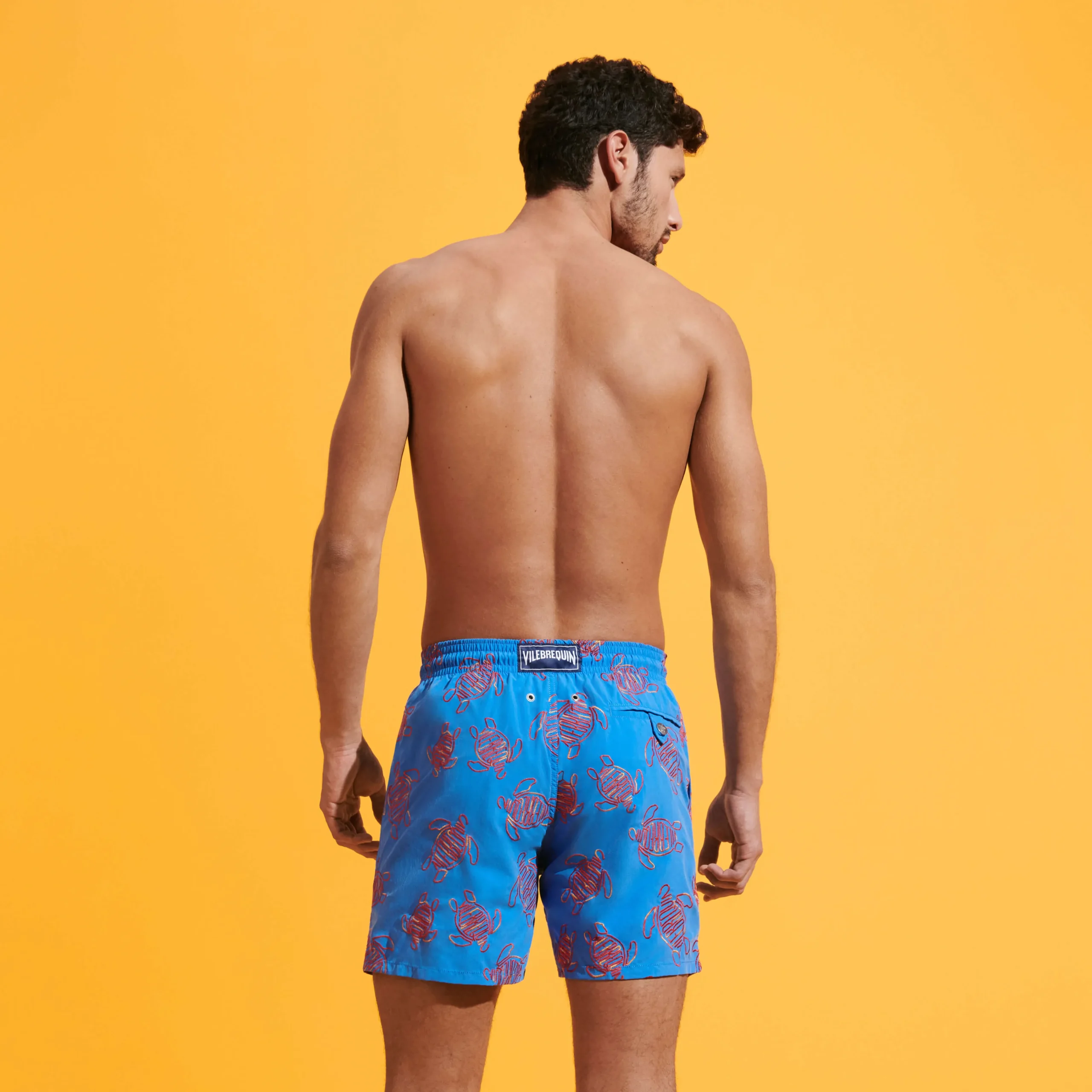 Vilebrequin Men Swim Trunks Embroidered Vbq Turtles - Limited Edition*Men The Embroidered