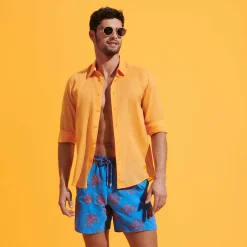 Vilebrequin Men Swim Trunks Embroidered Vbq Turtles - Limited Edition*Men The Embroidered