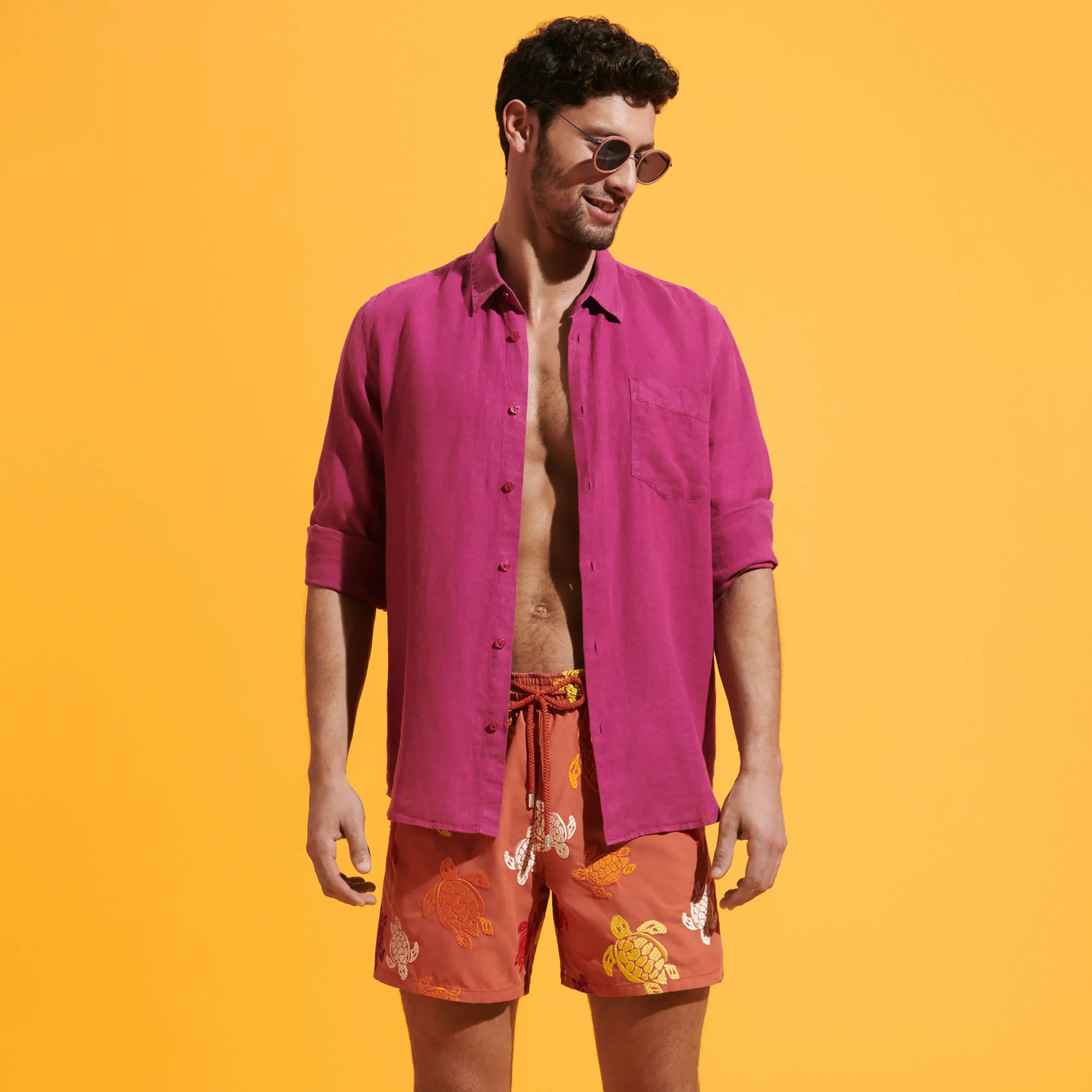 Vilebrequin Men Swim Trunks Embroidered Ronde Tortues Multicolores - Limited Edition*Men The Embroidered