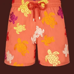 Vilebrequin Men Swim Trunks Embroidered Ronde Tortues Multicolores - Limited Edition*Men The Embroidered