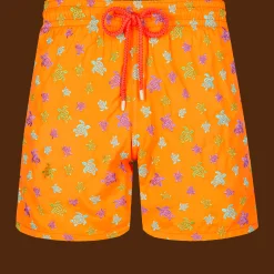 Vilebrequin Men Swim Trunks Embroidered Micro Ronde Des Tortues Rainbow - Limited Edition*Men The Embroidered