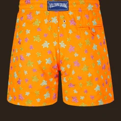 Vilebrequin Men Swim Trunks Embroidered Micro Ronde Des Tortues Rainbow - Limited Edition*Men The Embroidered