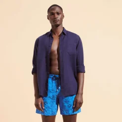 Vilebrequin Men Swim Trunks Embroidered Marche Provencal - Limited Edition*Men The Embroidered