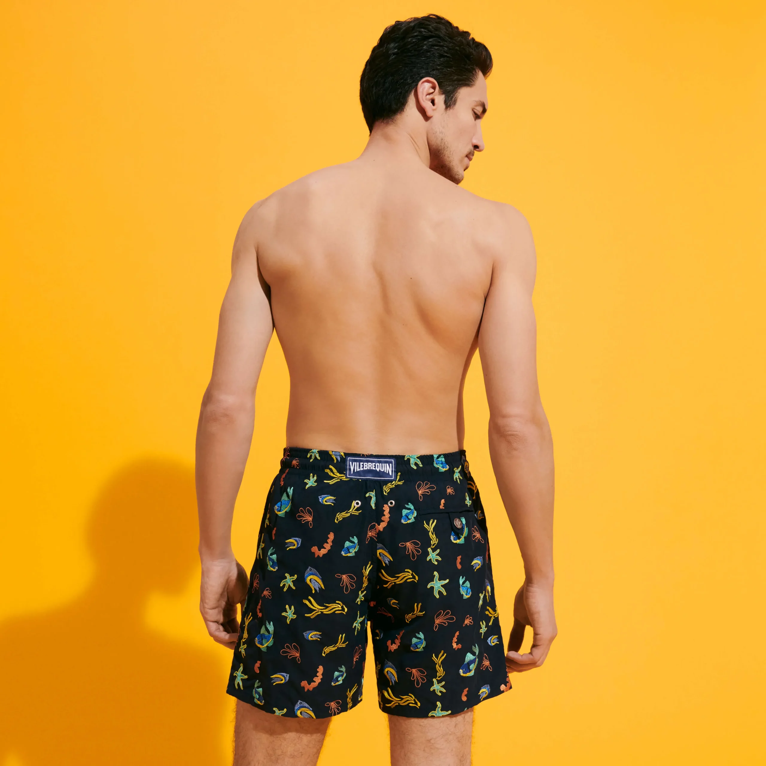 Vilebrequin Men Swim Trunks Embroidered Naive Fish - Limited Edition*Men The Embroidered