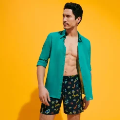 Vilebrequin Men Swim Trunks Embroidered Naive Fish - Limited Edition*Men The Embroidered
