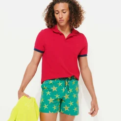 Vilebrequin Men Swim Trunks Embroidered Starfish Dance - Limited Edition*Men The Embroidered