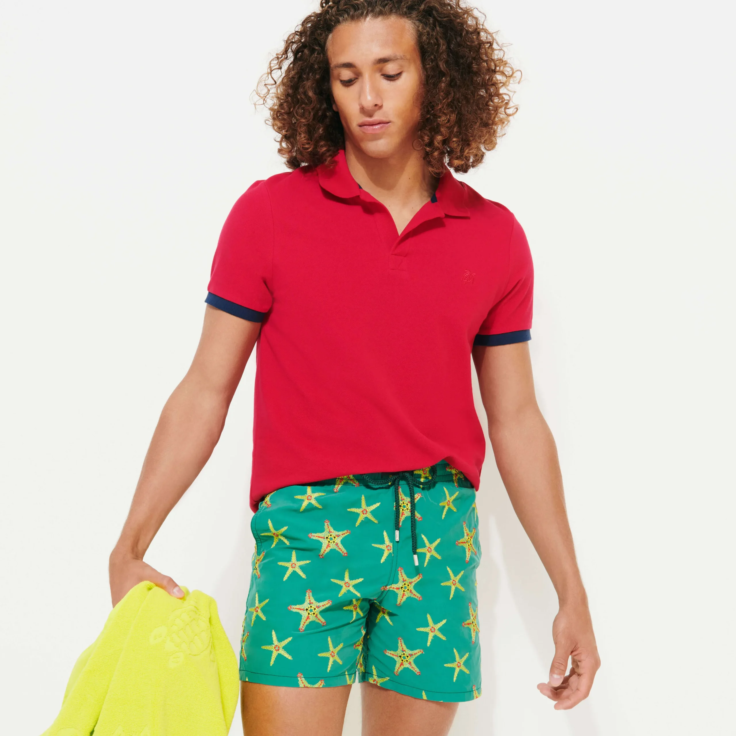 Vilebrequin Men Swim Trunks Embroidered Starfish Dance - Limited Edition*Men The Embroidered
